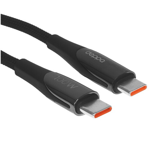 Купить Кабель круглый DEPPA USB Type-C - USB Type-C черный 1.5 м  9113473. Характеристики, отзывы и цены в Донецке