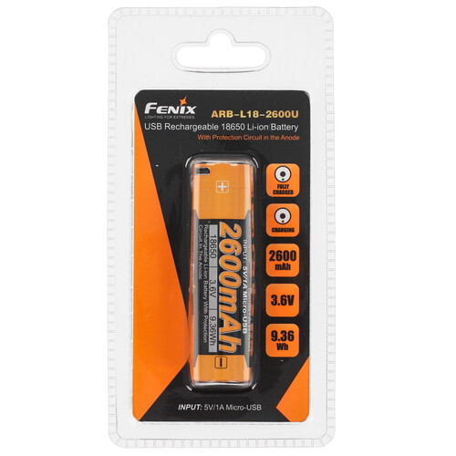 Купить Аккумулятор Fenix ARB-L18-2600U  1281360. Характеристики, отзывы и цены в Донецке
