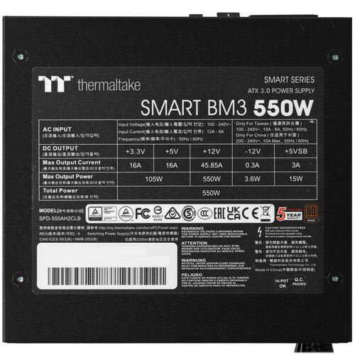 Купить Блок питания Thermaltake Smart BM3 Bronze 550W - TT Premium Edition  5455856. Характеристики, отзывы и цены в Донецке