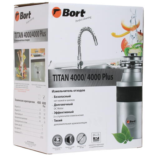 Купить Измельчитель пищевых отходов Bort TITAN 4000 Plus  8118730. Характеристики, отзывы и цены в Донецке