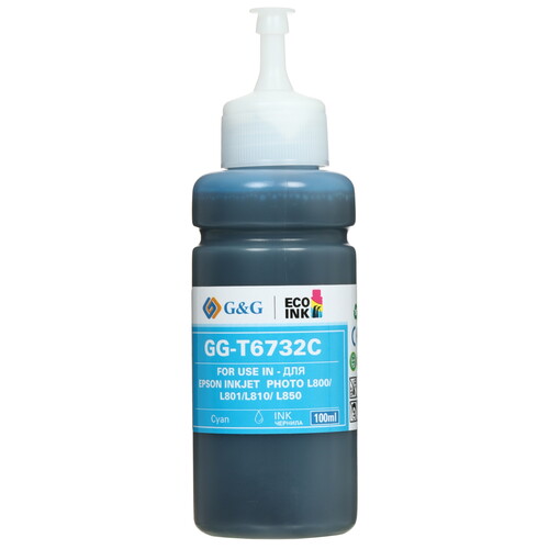 Купить Чернила водорастворимые G&G GG-T6732C голубой  4742449. Характеристики, отзывы и цены в Донецке