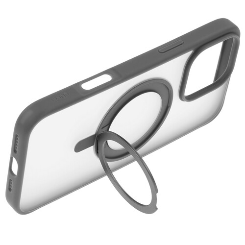 Купить Накладка  uBear Clip 360 Mag Case для Apple iPhone 16 Pro Max серый/прозрачный  5474405. Характеристики, отзывы и цены в Донецке