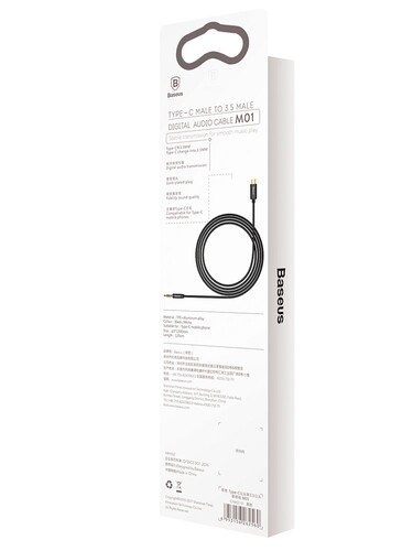 Купить Кабель   Baseus USB Type-C - jack 3.5 мм черный  5619852. Характеристики, отзывы и цены в Донецке