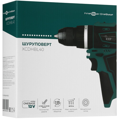 Купить Дрель-шуруповерт FinePower OneBase XCDHBL40 OneBase12 без АКБ  9170735. Характеристики, отзывы и цены в Донецке