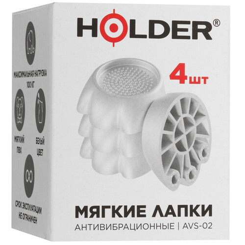Купить Антивибрационные подставки Holder AVS-02W, 4 шт  9285568. Характеристики, отзывы и цены в Донецке