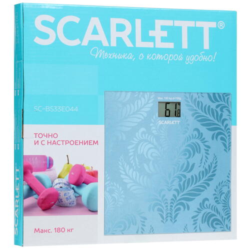 Купить Весы Scarlett SC-BS33E044 синий  8152946. Характеристики, отзывы и цены в Донецке