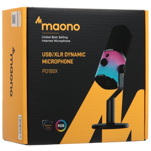 Купить Микрофон Maono PD100X RGB черный  5488342. Характеристики, отзывы и цены в Донецке