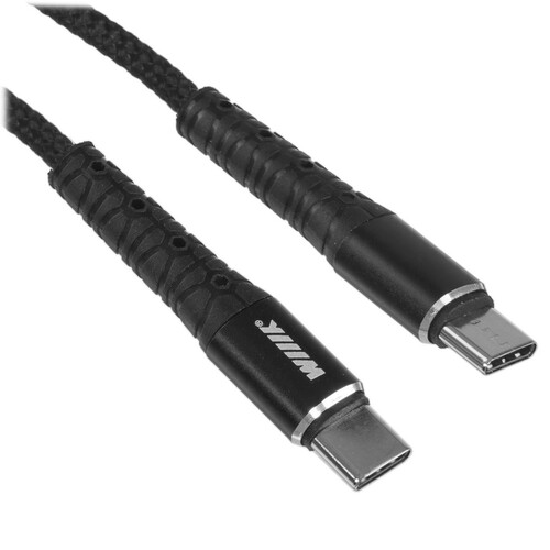 Купить Кабель круглый WIIIX USB Type-C - USB Type-C черный 1 м  5488289. Характеристики, отзывы и цены в Донецке