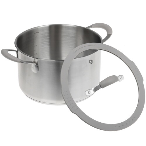 Купить Кастрюля OneTwo Sapphire O3SC50 5 л 22 см серебристый  9204389. Характеристики, отзывы и цены в Донецке