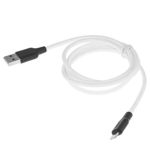 Купить Кабель круглый Hoco Lightning 8-pin - USB 2.0 Type-A белый 1 м  9244467. Характеристики, отзывы и цены в Донецке