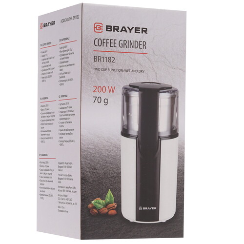 Купить Кофемолка электрическая BRAYER 1182BR белый  8147845. Характеристики, отзывы и цены в Донецке