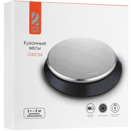 Купить Кухонные весы OneTwo O3SC54 серебристый  9158777. Характеристики, отзывы и цены в Донецке