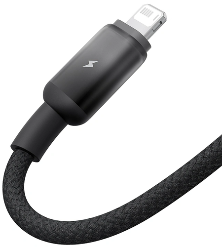 Купить Кабель круглый Baseus Lightning 8-pin - USB 2.0 Type-A черный 2 м  5627581. Характеристики, отзывы и цены в Донецке