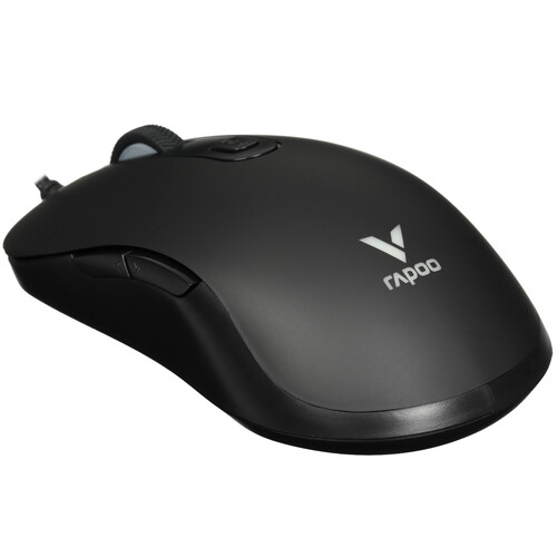 Купить Мышь проводная RAPOO V16RGB  черный  9125990. Характеристики, отзывы и цены в Донецке