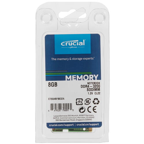 Купить Оперативная память SODIMM Crucial [CT8G4SFS832A] 8 ГБ  1667060. Характеристики, отзывы и цены в Донецке