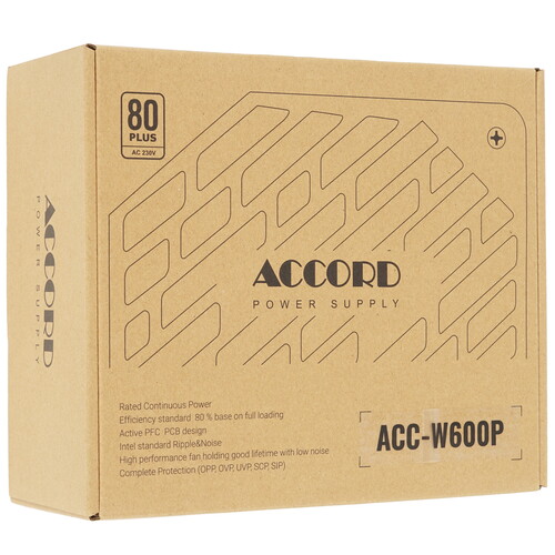 Купить Блок питания Accord ACC-W600P  5614626. Характеристики, отзывы и цены в Донецке
