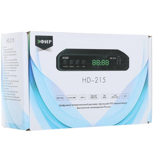 Купить Приставка для цифрового ТВ Эфир HD-215 черный  1318225. Характеристики, отзывы и цены в Донецке