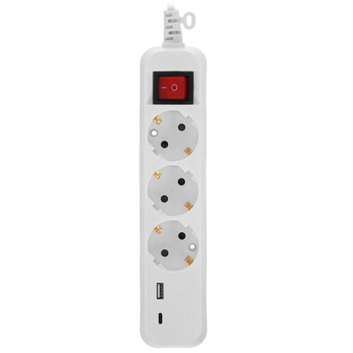 Купить Удлинитель ЭРА UB-3es-5m-USB белый  5400650. Характеристики, отзывы и цены в Донецке