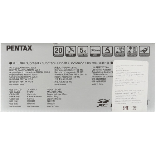 Купить Компактный фотоаппарат PENTAX WG-8 черный  5668166. Характеристики, отзывы и цены в Донецке