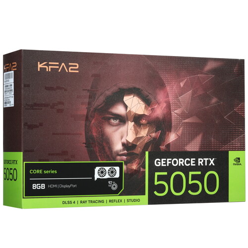 Купить Видеокарта KFA2 GeForce RTX 5050 CORE OC 2FAN LED Black  5634606. Характеристики, отзывы и цены в Донецке