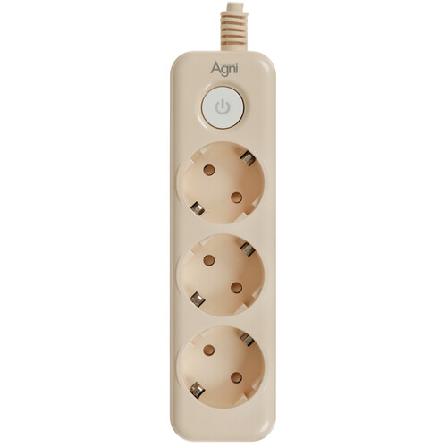 Купить Сетевой фильтр AGNI TP-FD3E бежевый  9289341. Характеристики, отзывы и цены в Донецке