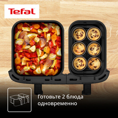 Купить Аэрогриль Tefal EY9428E0 черный  9272104. Характеристики, отзывы и цены в Донецке