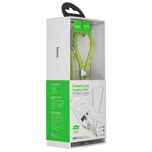 Купить Кабель круглый Hoco Lightning 8-pin - USB Type-C зеленый 1.8 м  9244476. Характеристики, отзывы и цены в Донецке