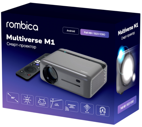 Купить Проектор Rombica Multiverse M1 серый  5612783. Характеристики, отзывы и цены в Донецке
