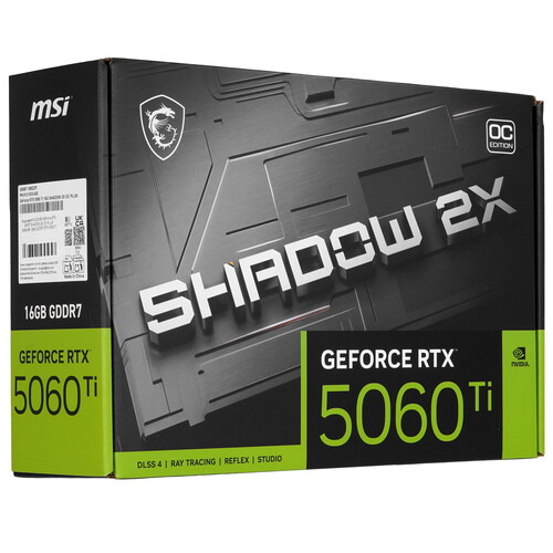 Купить Видеокарта MSI GeForce RTX 5060 Ti SHADOW 2X OC PLUS  5637909. Характеристики, отзывы и цены в Донецке