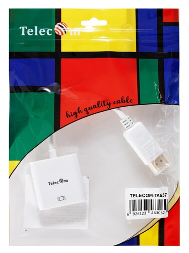 Купить Переходник однонаправленный Telecom DisplayPort - DVI-I, 0.2 м  0123212. Характеристики, отзывы и цены в Донецке