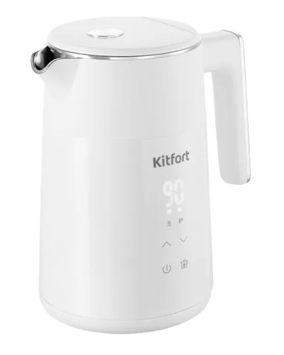 Купить Электрочайник Kitfort КТ-6715 белый  9212788. Характеристики, отзывы и цены в Донецке