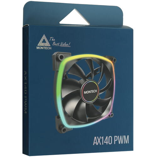 Купить Вентилятор Montech AX 140 PWM  черный  5433917. Характеристики, отзывы и цены в Донецке