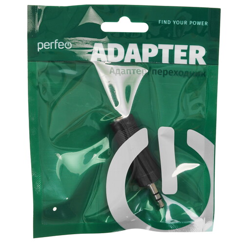 Купить Адаптер   Perfeo jack 3.5 мм - jack 6.3 мм черный  5498017. Характеристики, отзывы и цены в Донецке
