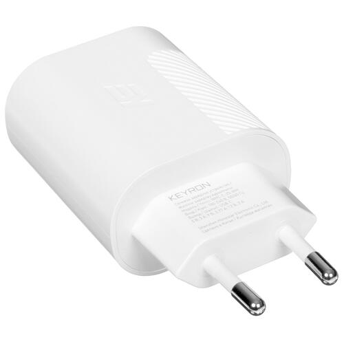 Купить Сетевое зарядное устройство KEYRON WHC-C-25 белый  5401742. Характеристики, отзывы и цены в Донецке
