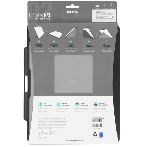 Купить Чехол-книжка Pipetto Origami No3 для Apple iPad Air 13" (M2/M3) черный  5604607. Характеристики, отзывы и цены в Донецке
