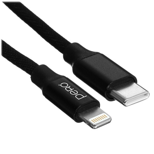 Купить Кабель круглый PERO Lightning 8-pin - USB Type-C черный 1 м  5365887. Характеристики, отзывы и цены в Донецке