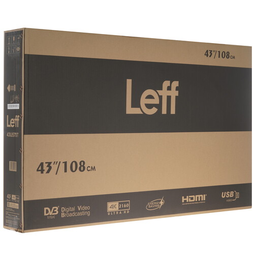 Купить 42.5" (108 см) Телевизор Leff 43U570T черный  9229447. Характеристики, отзывы и цены в Донецке