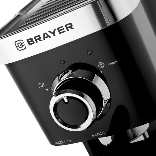 Купить Кофеварка рожковая BRAYER BR 1100 черный  8160403. Характеристики, отзывы и цены в Донецке