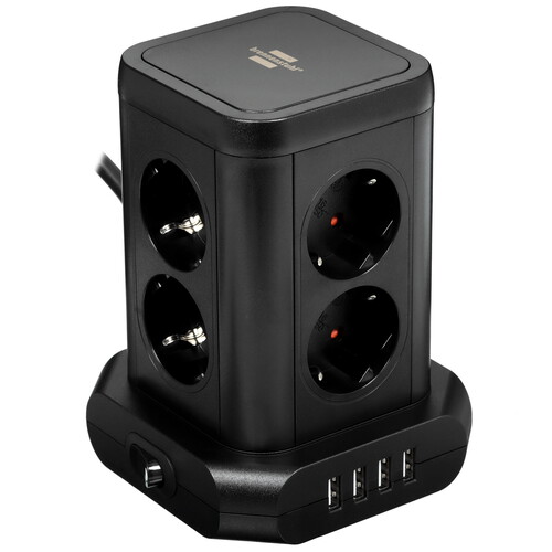 Купить Удлинитель Brennenstuhl Socket Tower черный  5408187. Характеристики, отзывы и цены в Донецке