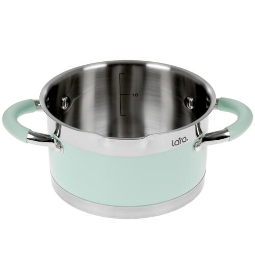 Купить Кастрюля Lara Mint LR02-540 1.7 л 16 см  8192703. Характеристики, отзывы и цены в Донецке