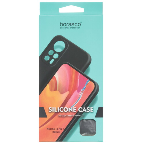 Купить Накладка  BoraSCO Silicone Case для realme 14 Pro+ черный  5618579. Характеристики, отзывы и цены в Донецке
