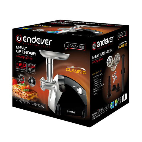 Купить Мясорубка электрическая Endever Sigma 108 черный  9023374. Характеристики, отзывы и цены в Донецке