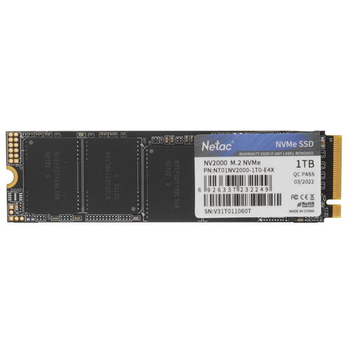 Купить 1024 ГБ M.2 NVMe накопитель Netac NV2000 [NT01NV2000-1T0-E4X]  4899895. Характеристики, отзывы и цены в Донецке