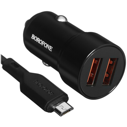 Купить Автомобильное ЗУ Borofone BZ19 Wisdom белый  5490761. Характеристики, отзывы и цены в Донецке