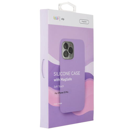 Купить Накладка  VLP Silicone Case with MagSafe для Apple iPhone 13 Pro фиолетовый  4873549. Характеристики, отзывы и цены в Донецке