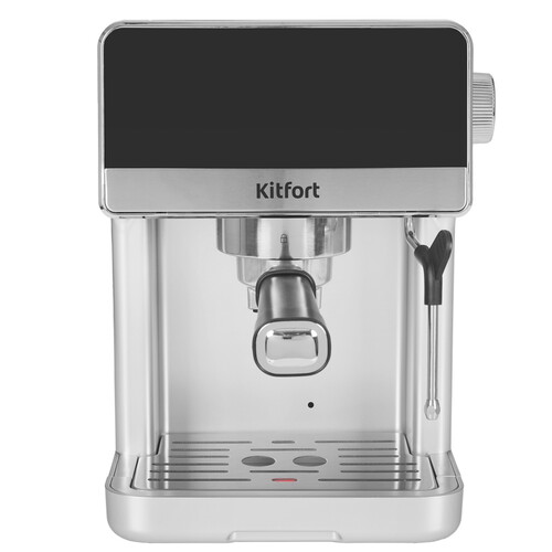 Купить Кофеварка рожковая Kitfort КТ-7418 серебристый  9231651. Характеристики, отзывы и цены в Донецке