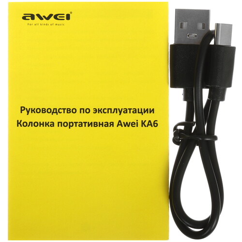 Купить Портативная колонка Awei KA6, черный  5601938. Характеристики, отзывы и цены в Донецке