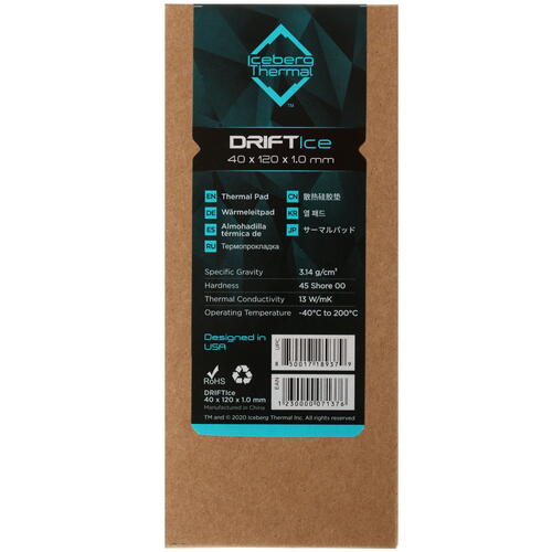 Купить Термопрокладка Iceberg Thermal DRIFTIce [DRIFTICE10-B0A]  4762989. Характеристики, отзывы и цены в Донецке