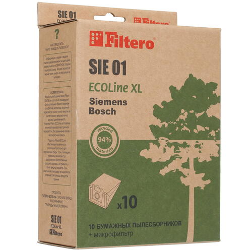 Купить Комплект пылесборник и фильтр Filtero SIE 01 ECOLine XL бежевый  1362642. Характеристики, отзывы и цены в Донецке