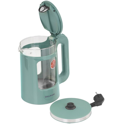 Купить Электрочайник WILLMARK WEK-1725G зеленый  9269578. Характеристики, отзывы и цены в Донецке